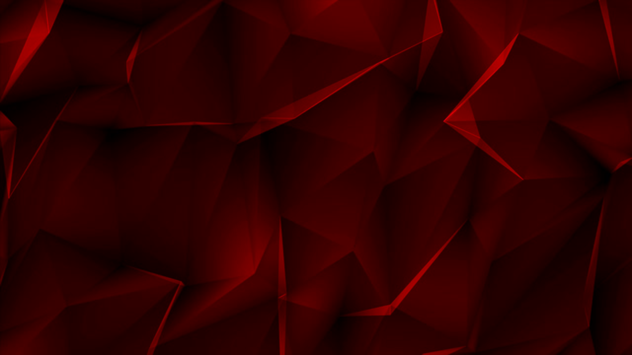 Animazione video poligonale astratta di tecnologia rosso scuro