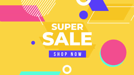 gráfico en movimiento de la colección de publicaciones de venta de instagram coloridas