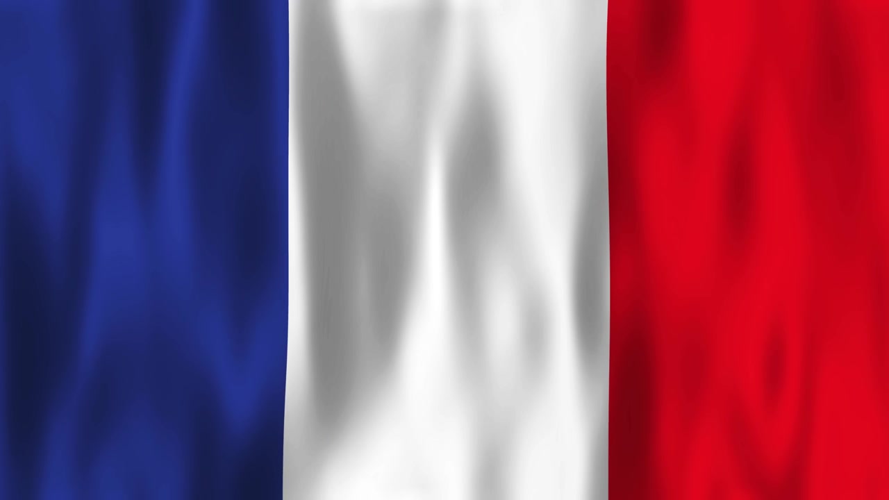 Bandera de Francia ondeando al viento