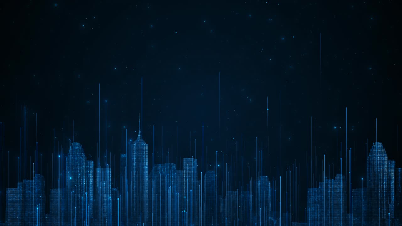 Modern smart city connection line network artificial intelligence internet of things global