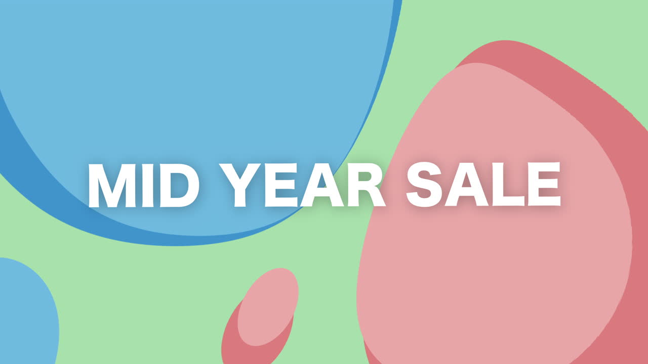 Exciting mid-year sale promotion featuring vibrant graphics and motion design to attract customers