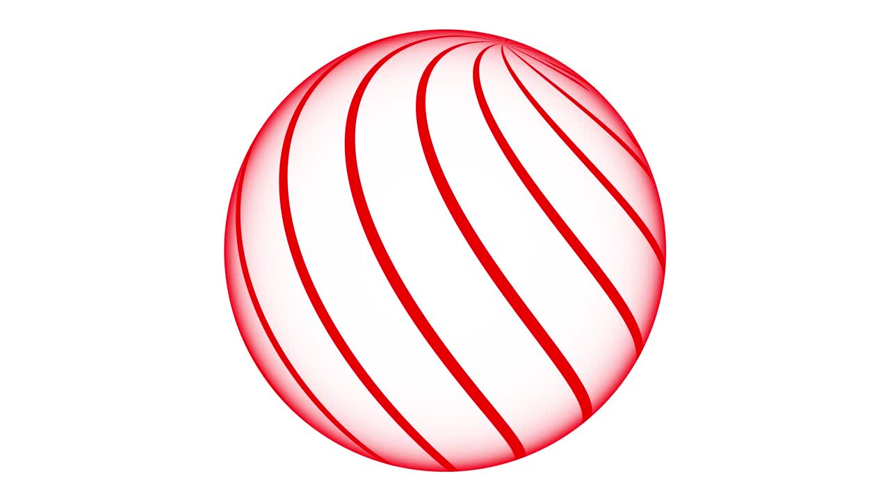 색 위에 움직이는 추상적인 다채로운 구. 줄무색 추상적인 구.