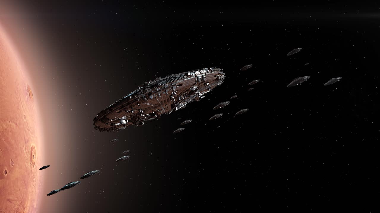 Spaceship near a planet