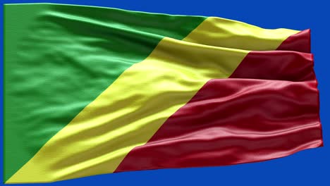 4k highly detailed flag of congo republic - congo republic flag high detail - national flag congo republic wave pattern loopable elements