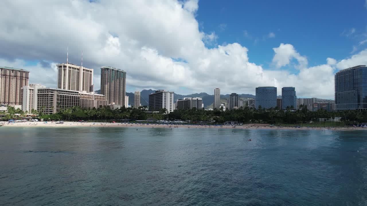 Editorial Aerial Ala Moana Waikiki