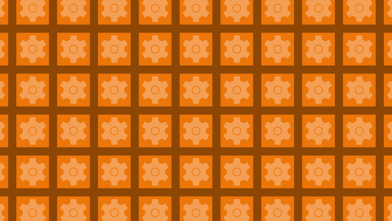 Orange and Brown Gear Pattern