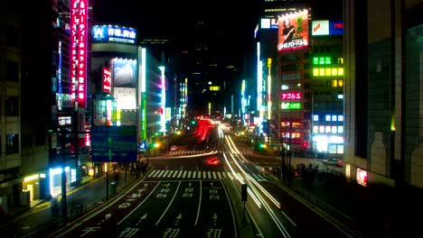 night lapse at shinjuku south side left panning