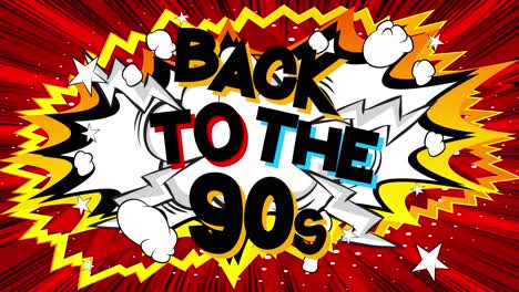 de vuelta a los años 90. palabras de cómics.