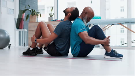 fitness, neck exercise or personal trainer