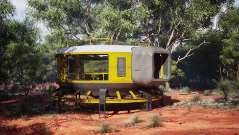 a futuristic dome house in a desert landscape