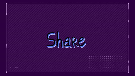 green text animation on purple background with dotted pattern in school setting