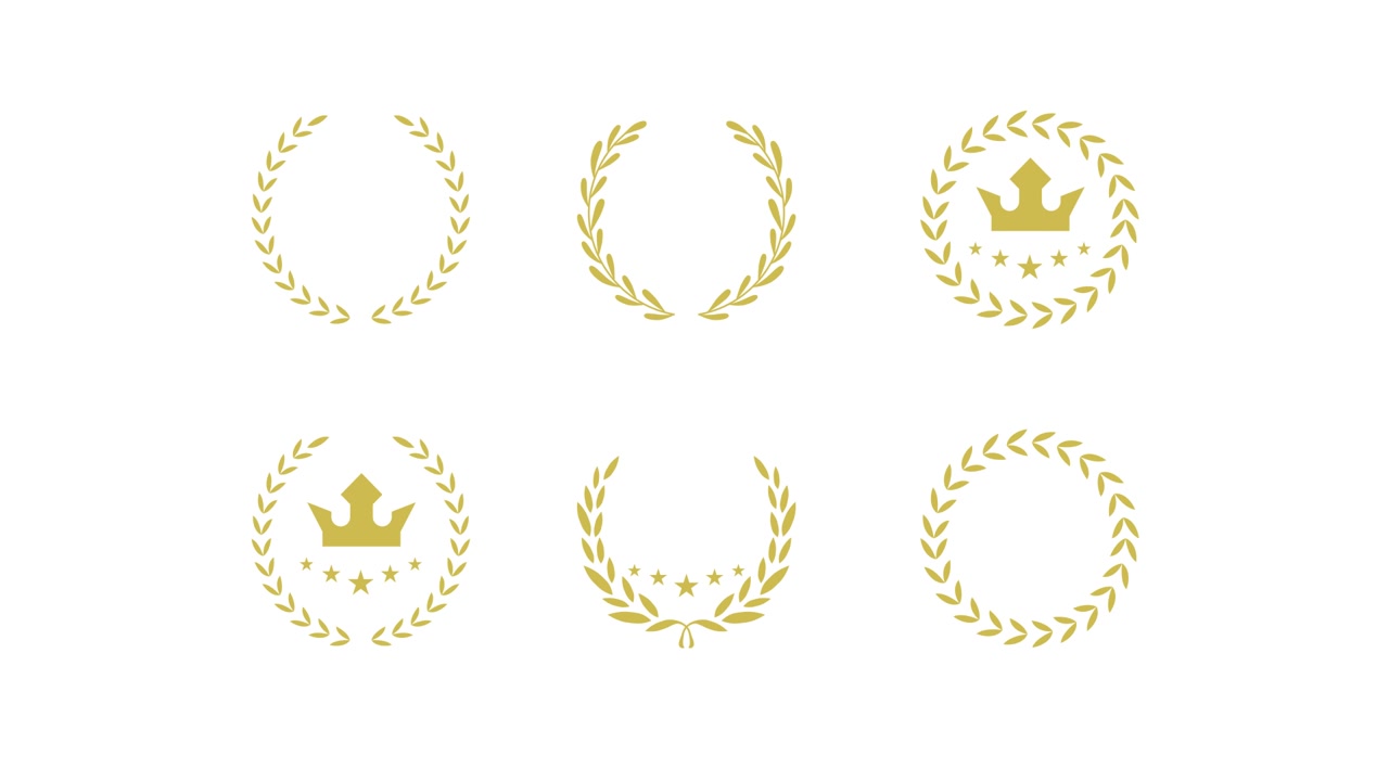 Golden Laurel Wreaths and Crowns Collection