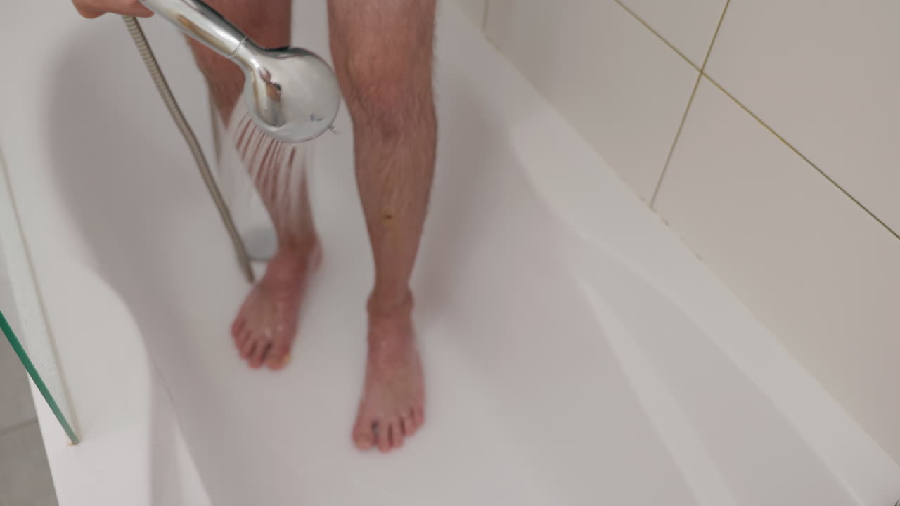 Person Taking a Shower
