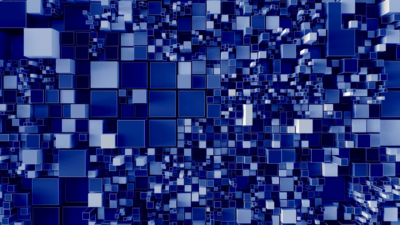 4k cubos abstractos en bucle en un hermoso movimiento.