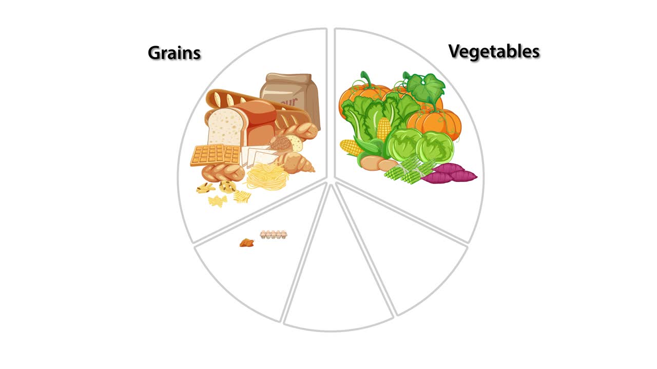 균형 잡힌 식단 식품 그룹에 대한 설명