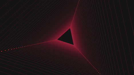 bold black and red triangle pattern with intricate lines