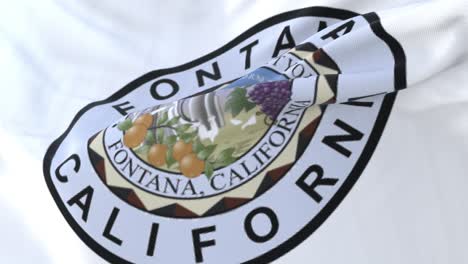 flag of fontana city, in the state of california, united states - loop