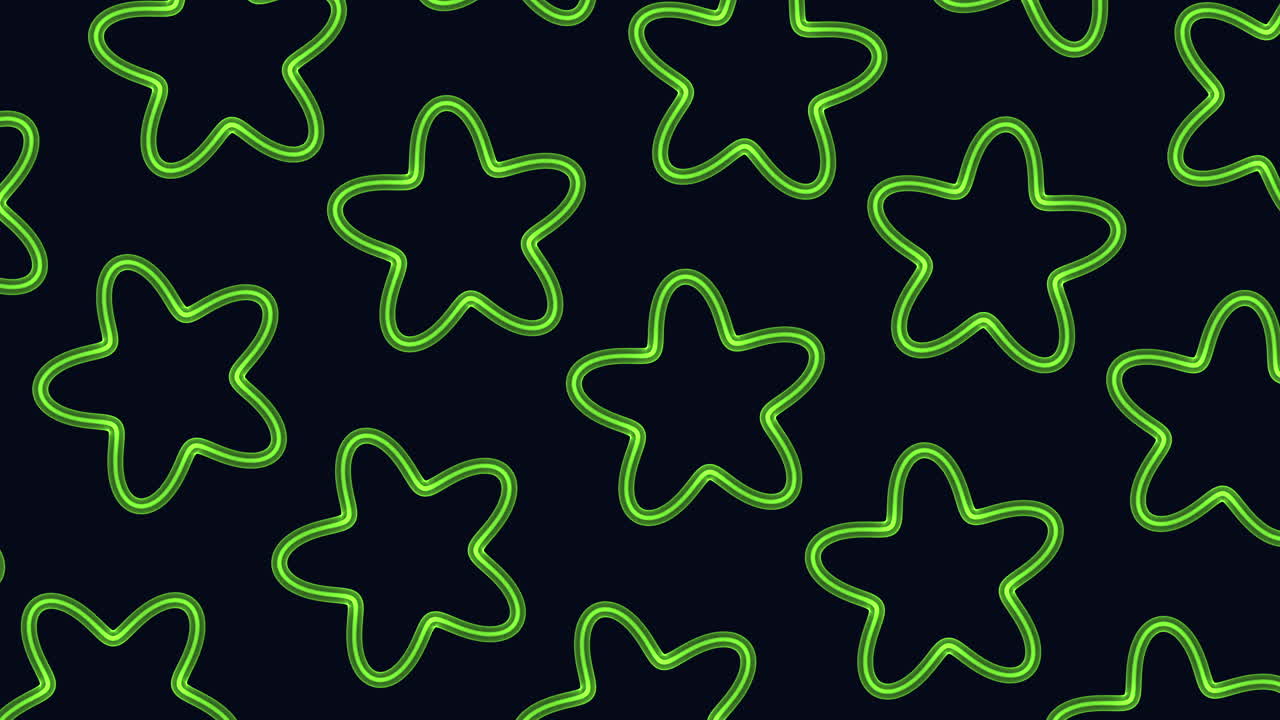 patrón de estrellas degradadas de colores con efecto neón