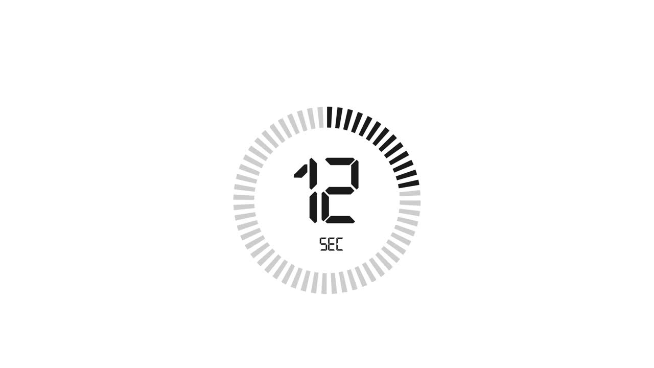 The 25 second, stopwatch icon. Stopwatch icon in flat style, timer on on color background. Motion graphics.