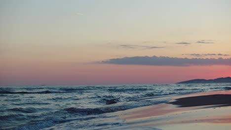 sunset beach scene