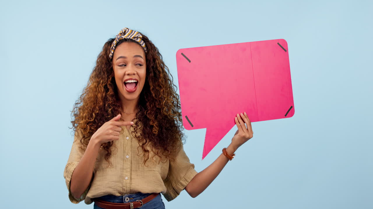 mujer, burbuja del habla y comunicación