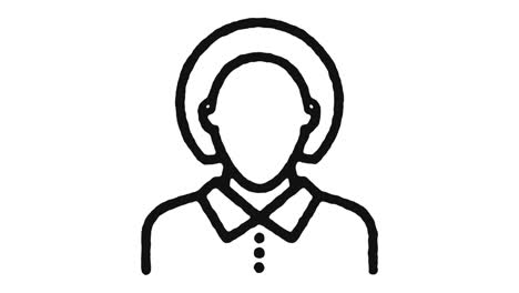 human resources icon animation footage & alpha channel