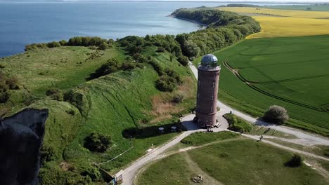 Leuchtturm-Von-Kap-Arkona-Von-Oben-Auf-Der-Insel-Rügen-In-Deutschland