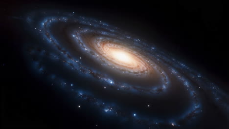 una galaxia espiral en el espacio profundo
