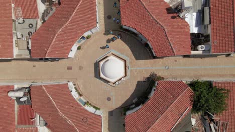 aerial first cypriot council houses(samanbahçe evleri) in nicosia,north cyprus