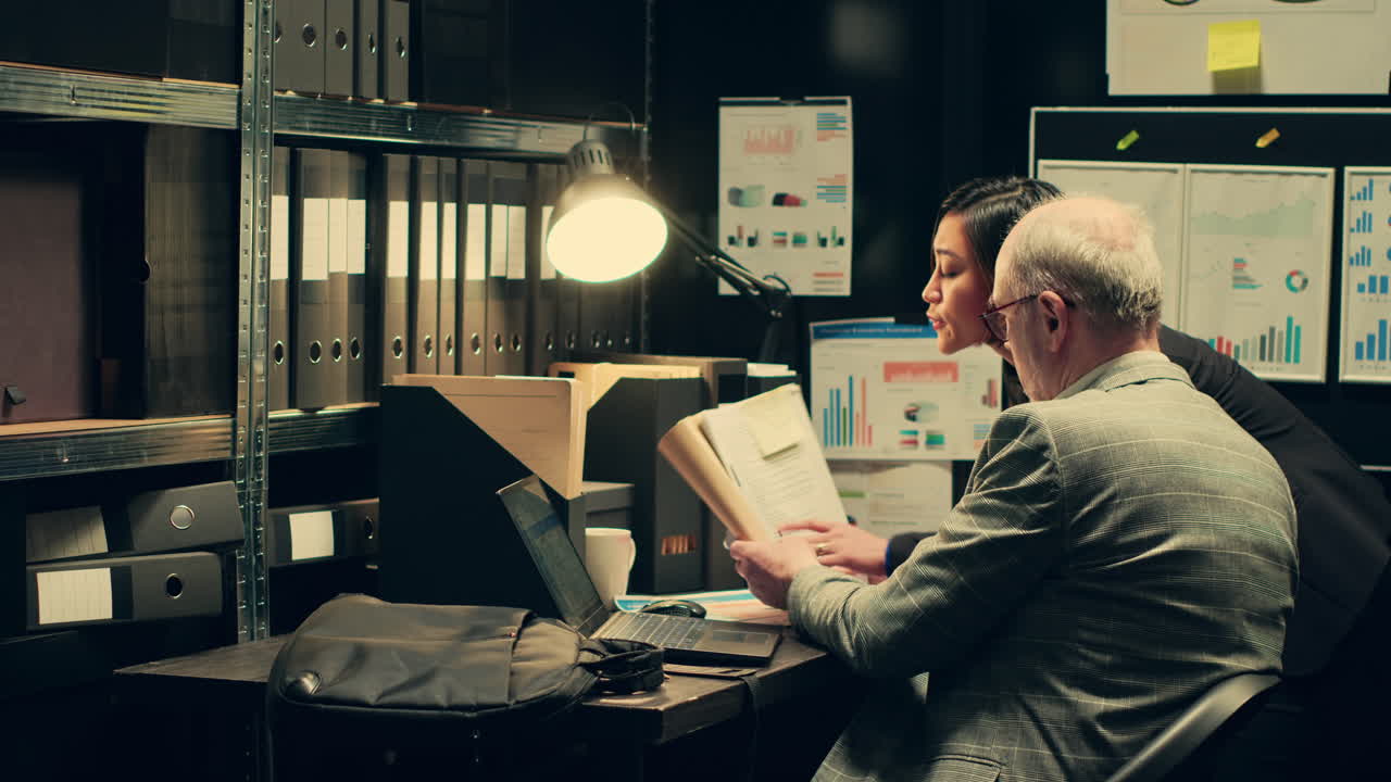 los socios de la investigación analizan los informes de autopsia archivados y los registros médicos.