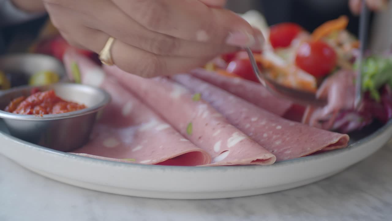 Mortadella and Salad Antipasto