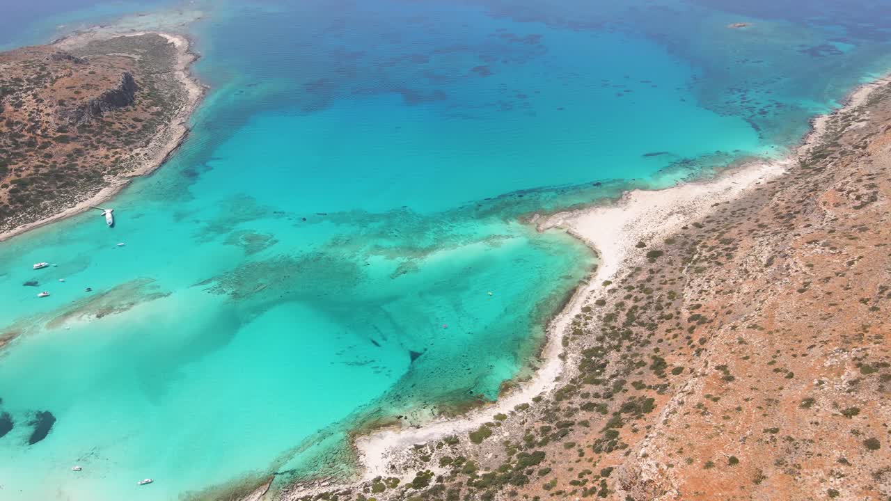 imágenes de drones aéreos de la playa de balos de grecia 6.mp4