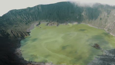 Landscape-Of-El-Chichonal-In-Chiapas,-Mexico---aerial-drone-shot