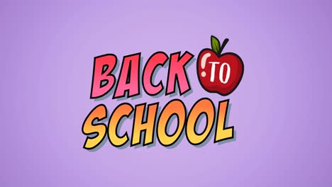 Animation-of-back-to-school-text-on-purple-background