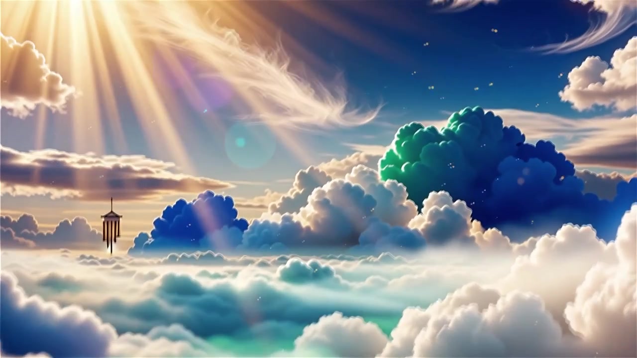 Christian Heavenly Light Worship Background