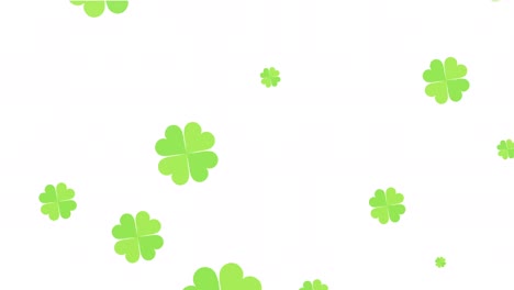simple and cute dancing clover animation white background