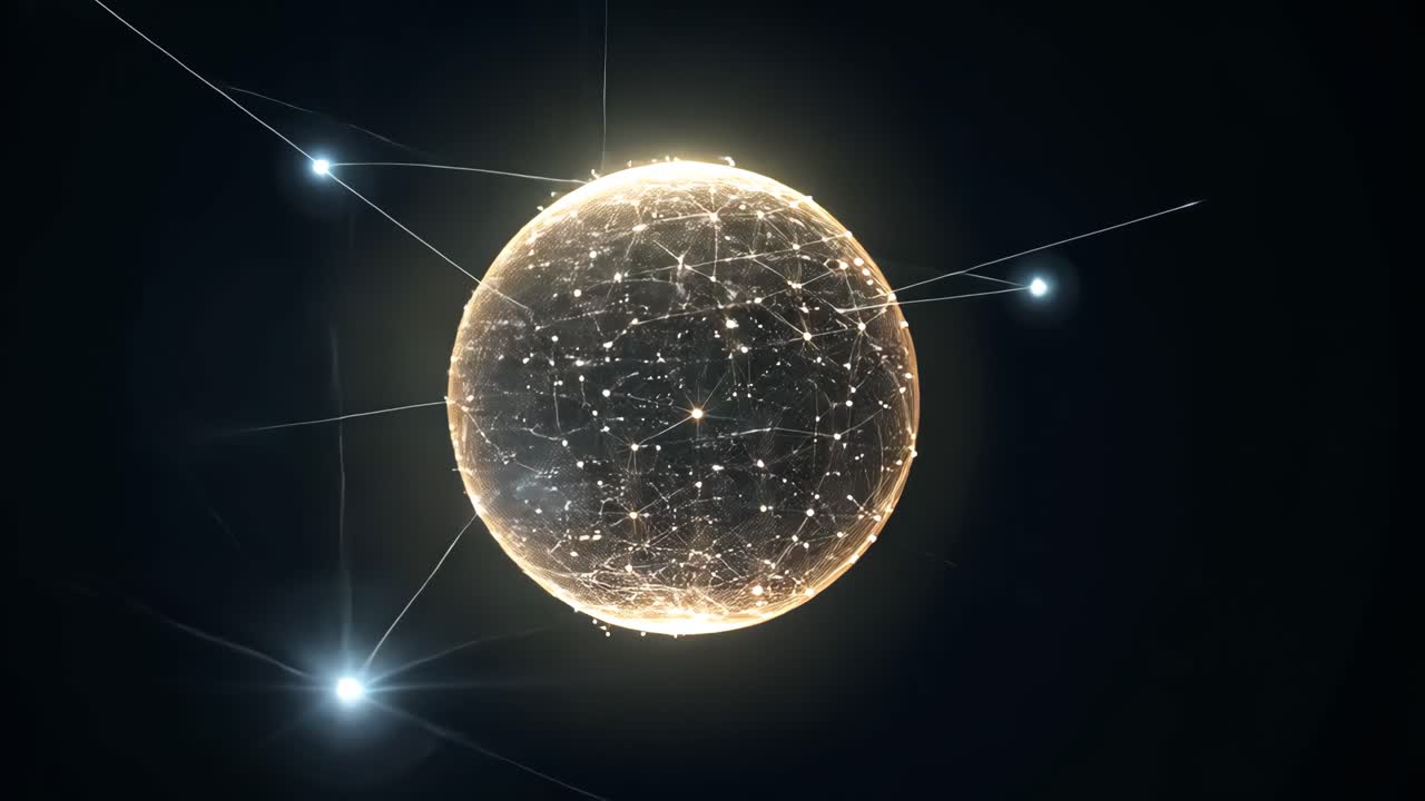 esfera de red abstracta