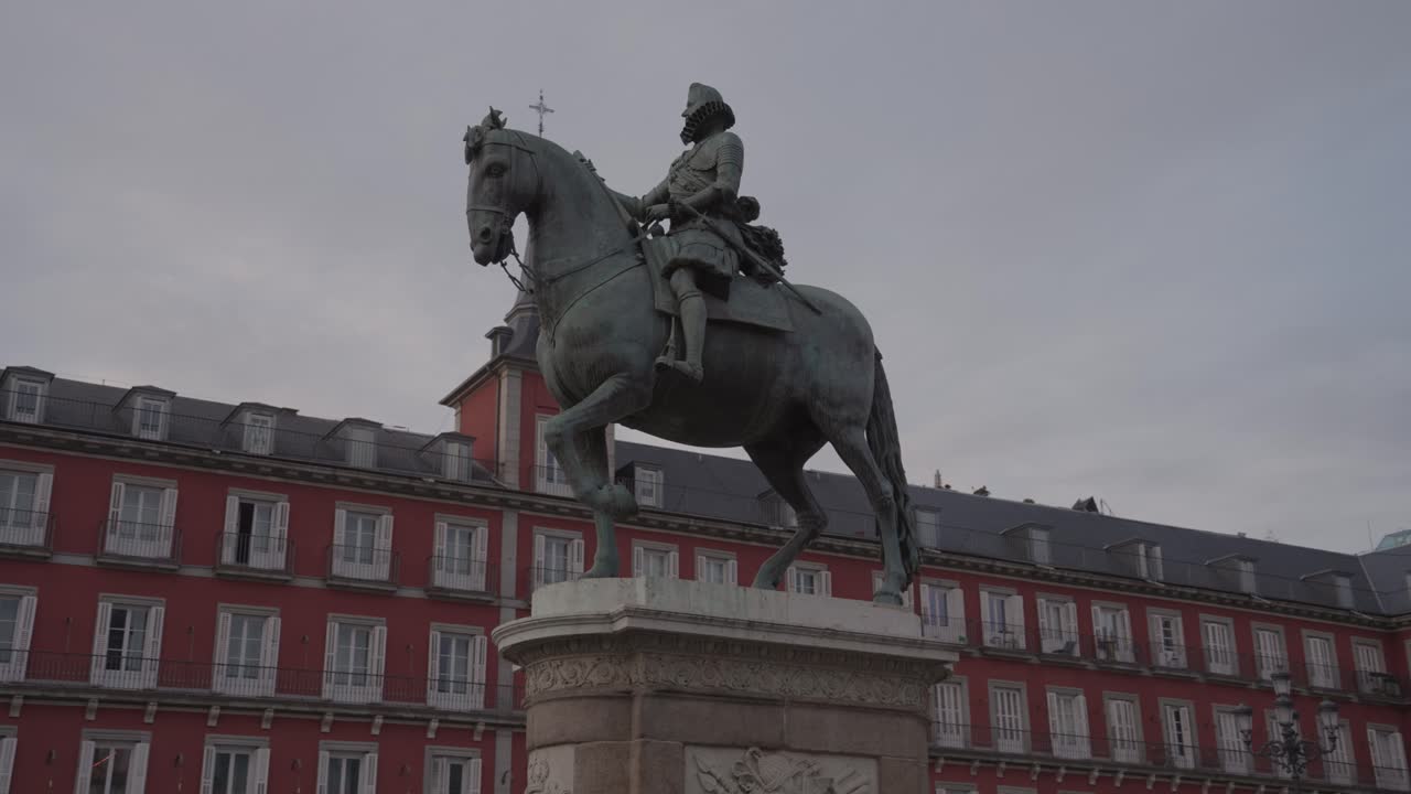 Equestrian Statue in Plaza Mayor, Madrid