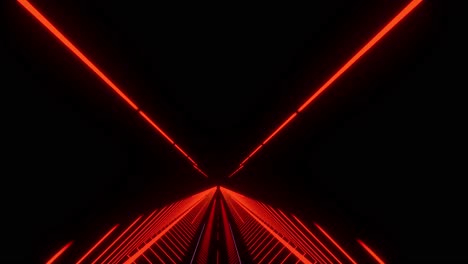 red neon abstract background. moving laser rays. computer generated motion design. animated glowing lines
