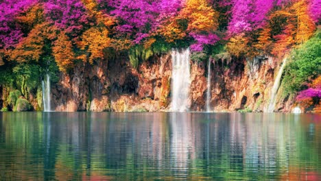 Nahtloses-Loop-Cinemagraph-Video-Der-Wasserfalllandschaft-In-Den-Plitvicer-Seen-In-Kroatien