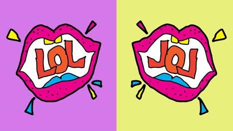 kids drawing pop art seamless background with theme of lol text