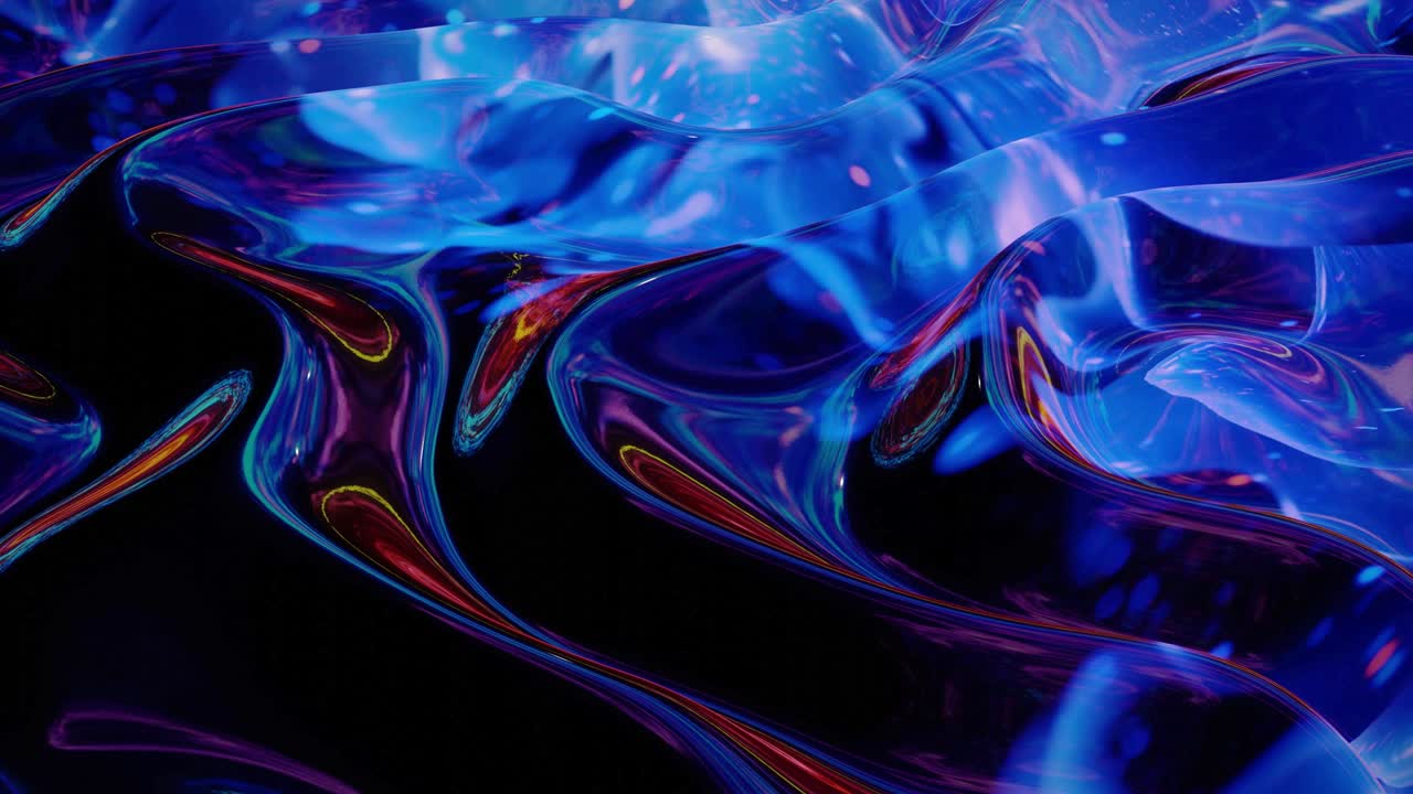 fondo fluido abstracto en bucle estilo de mármol multicolor. hermosa superficie ondulada brillante de líquido con patrón, color de gradiente y ondas de flujo en él. bg creativo brillante con animación suave y suave.
