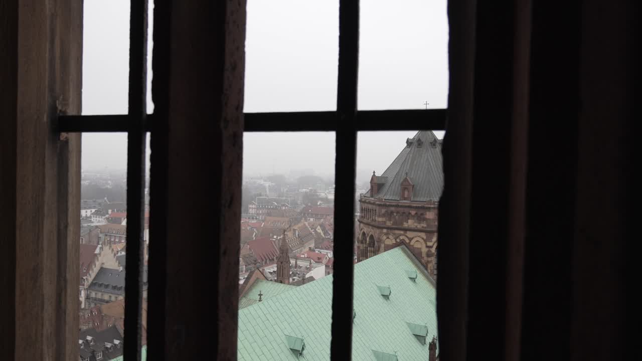 View from the Strasbourg Cathedral, the cathedral's platform rewards the adventurous with panoramic views of Strasbourg and the surrounding Alsace region