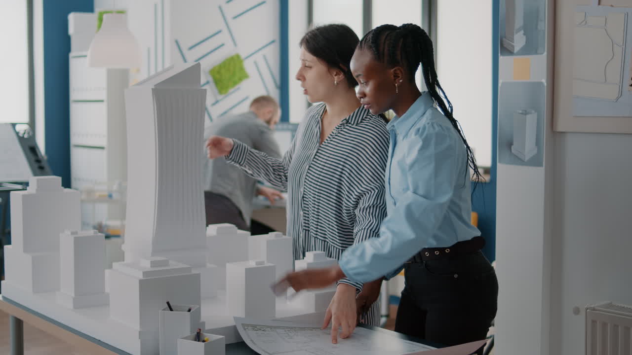 Architects Collaborating on Building Design