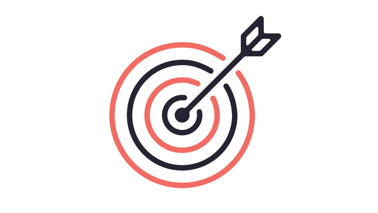 animación del icono de la línea de audiencia objetivo con alfa