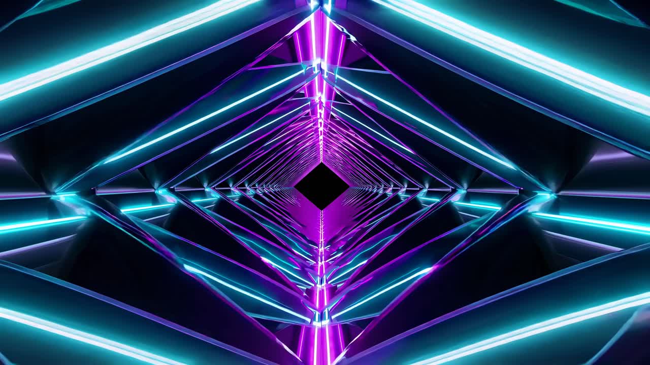 Abstract Tunnel al neon