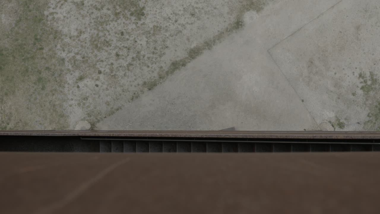 Abstract, geometric steel stairway construct