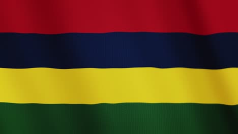 animación de la bandera de mauricio. pantalla completa. símbolo del país