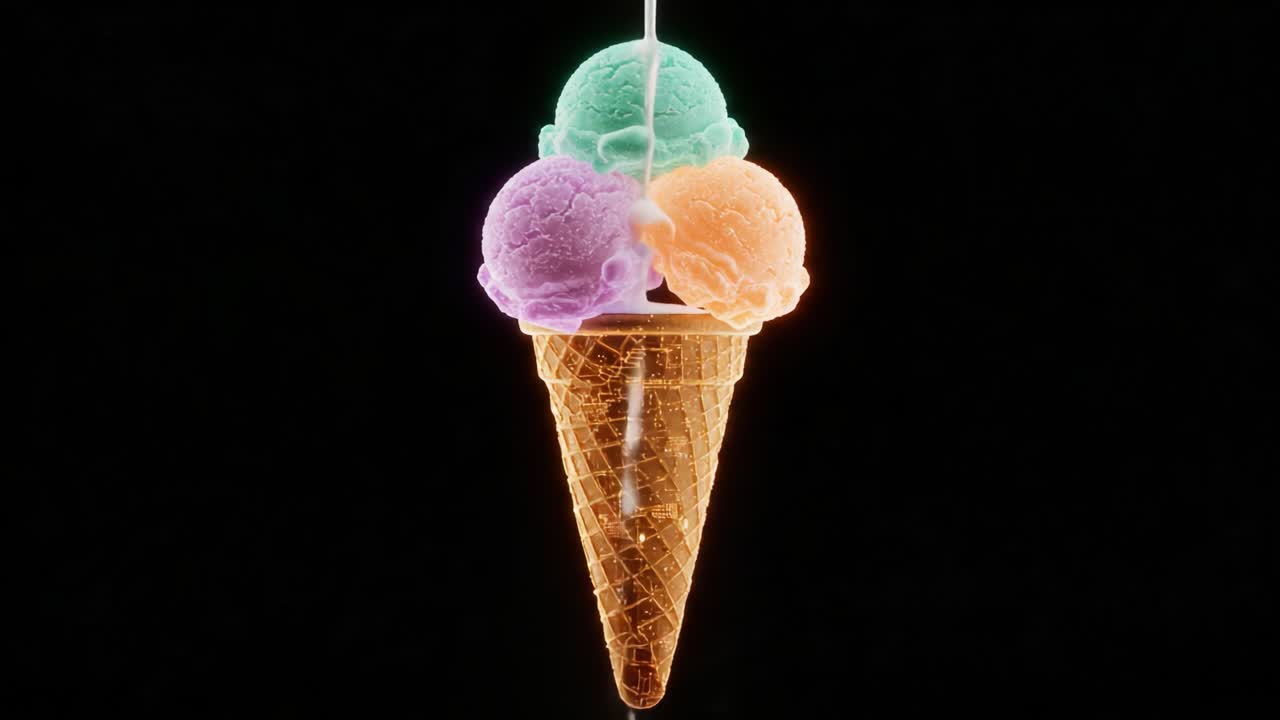 ice,cream,cone,scoop,dessert,colorful,sweet,treat,frozen,sugar,flavor,vanilla,chocolate,mint,fruit,purple,green,orange,tasty,syrup,refreshing,cool,indulgence,gourmet,delicious,snack,appetizer,summer,serve,chill,party,gathering,presentation,texture,cuisine,fun,tempting,crunchy,decadent,enjoy