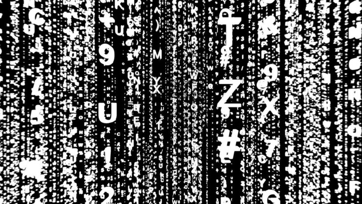 Code rain, looped with alpha mask